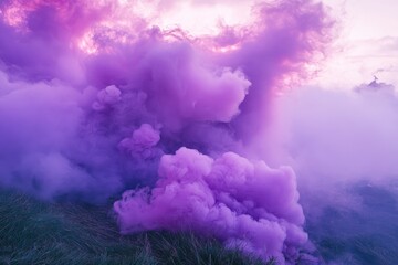 Wall Mural - This is a purple and pink smoke or fog overlay to create a special effect on photos and designs - generative ai