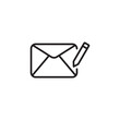 © ShiningPixel - Writing a letter. Envelope and pencil. Sending a message. Mail and pencil icon. Envelope and pencil icon.