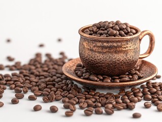 Sticker - Coffee Beans on Saucer