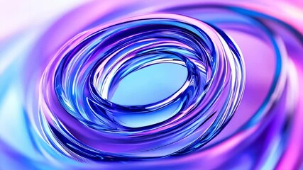 Poster - Abstract three dimensional curved glass shapes