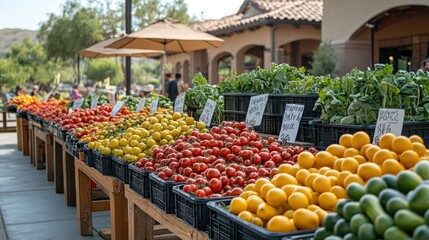 Poster - Fresh Produce at a Farmers Market