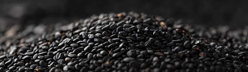 a banner with black sesame seeds