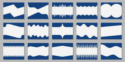 Wall Mural - abstract divider shapes for websites set. design elements for top and bottom web pages. collection s
