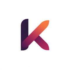 Fototapete - modern logo embodies the shape of the capital letter K