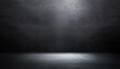 © Uuganbayar - dark concrete wall and floor background, three dimensional room for mock up or product display