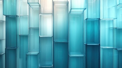 Wall Mural - Abstract Glass Cubes Background