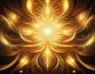 Wall Mural - Golden Spiritual Energy A photo of golden spiritual energy, symbolizing enlightenment and transformation.