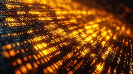 Glowing Binary Code