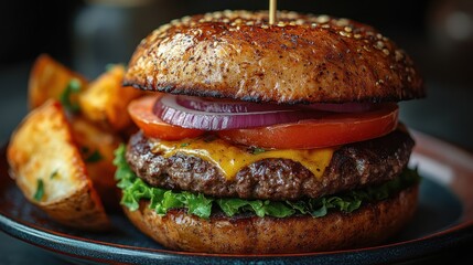 Juicy Cheeseburger with Toppings