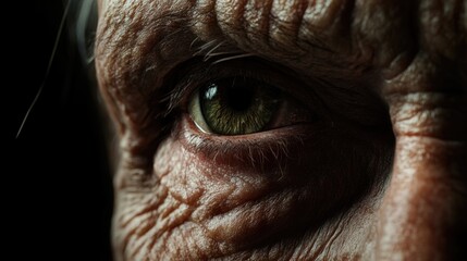 Close-up of wrinkled eye