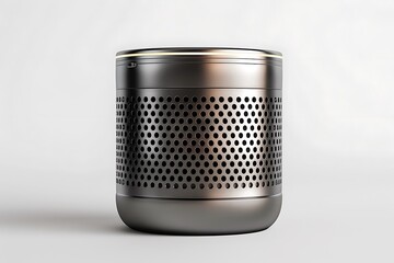 Metall wireless speaker in white background