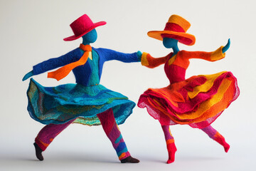 Wall Mural - carnival couple love dancing romance tango