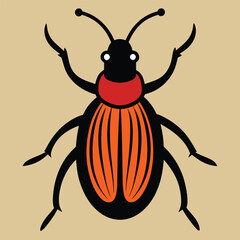 Wall Mural - Solid color Nut Weevil animal vector design