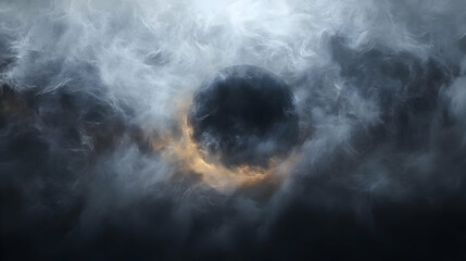 Canvas Print - Abstract Sphere Surrounded by Smoke