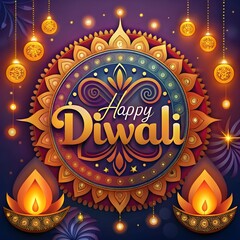 Poster - Free Photo Happy Diwali for indian festival background  generative ai 
