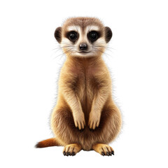 Aufkleber - Adorable Meerkat Sitting isolated on transparent background