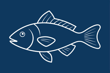 Wall Mural - Solid color Ocean Perch animal vector design