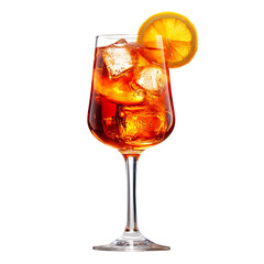 Wall Mural - Aperol spritz cocktail isolated on transparent background