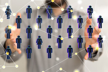 Poster - touching global network and data customer connection