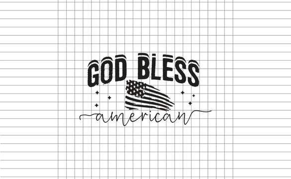 American Typography Trendy Creative Printable Design