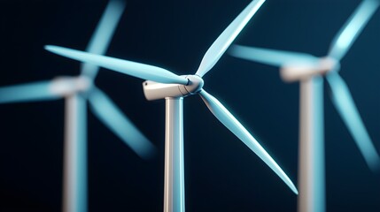 Wind Turbine Blades Closeup