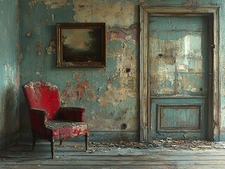 Wall Mural - Forgotten Room: A Glimpse into the Past