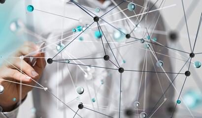 conference digital network and data concept 3d