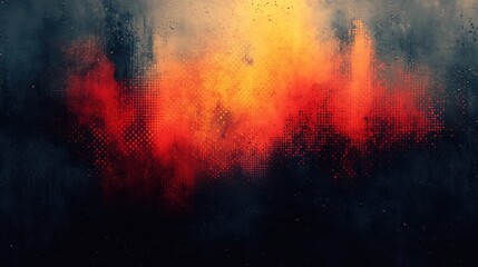 Canvas Print - Abstract Fire and Smoke Digital Art