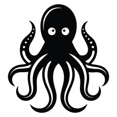 Sticker - Solid color Octopus animal vector design