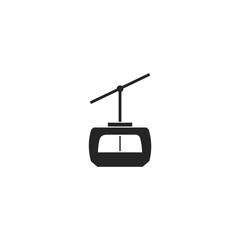 Cable car icon  isolated on white background.