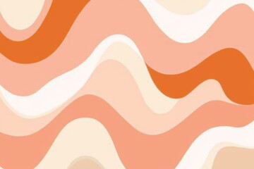 Decorative wallpaper in peach and cream tones with abstract waves. Availability: in stock.