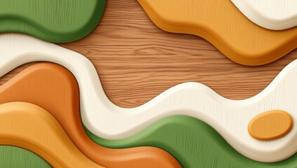 Poster - The background header illustration of the wallpaper is an organic gradient wallpaper background. It was generated by AI