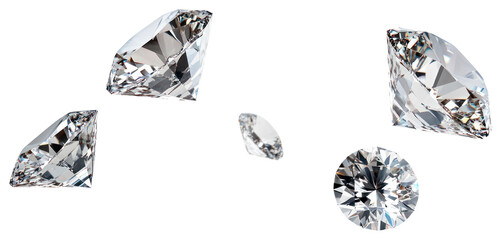 Wall Mural - PNG Diamonds gemstones jewelry accessories.