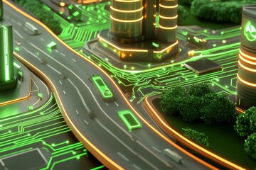 Aufkleber - colorful abstract technology background, futuristic electronic circuit board wallpaper concept, gene