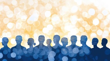 Poster - Interconnected Human Silhouettes in a Network Design