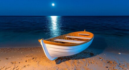 Aufkleber - Stunning nighttime boating background with a dreamy look. Stock image.
