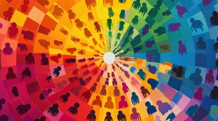 Canvas Print - Rainbow People