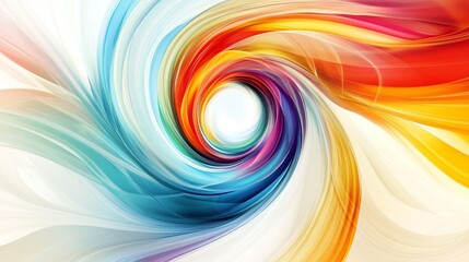 Poster - Colorful swirl abstract background creating tunnel effect