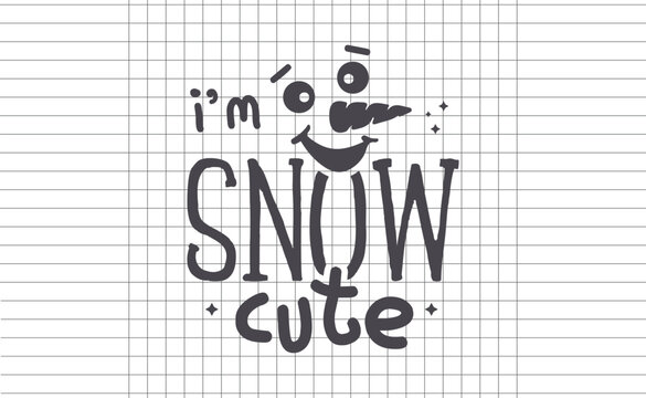 Christmas Typography Trendy Creative Printable Design