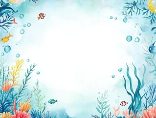 Sticker - Underwater concept invitation template