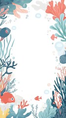 Sticker - Underwater concept invitation template