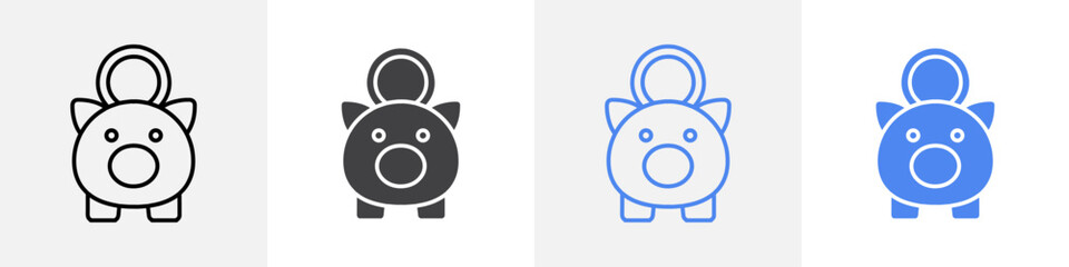 Wall Mural - piggy bank icon vector set use for web