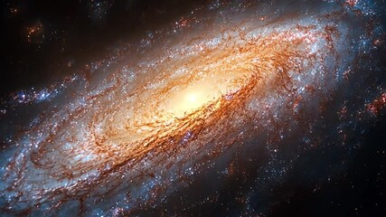 Wall Mural - stunning view of a spiral galaxy illuminated by stars in the vastness of space at night