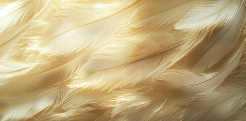 Sticker - background macro feathers barely Light gold pantone