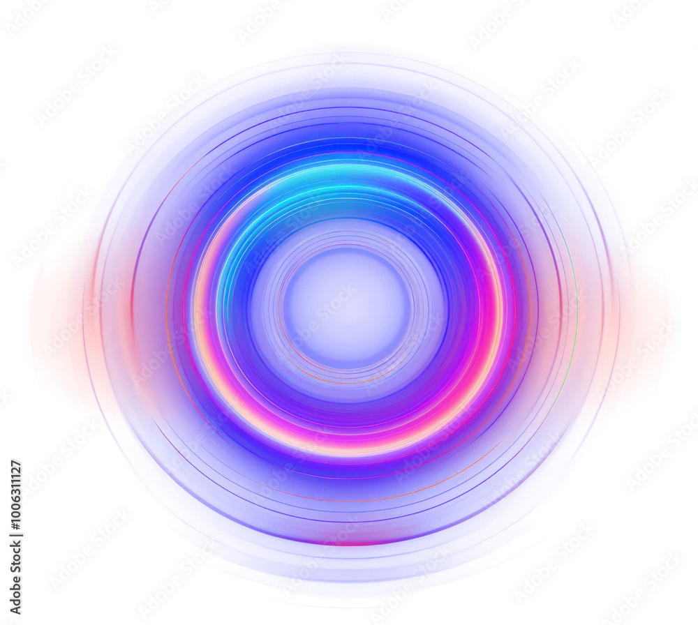 PNG Circular geometric centric neon backgrounds abstract. Stock Photo ...