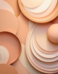 Wall Mural - Abstract circle shapes in peachy hues