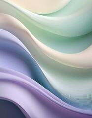 Wall Mural - Abstract pastel waves