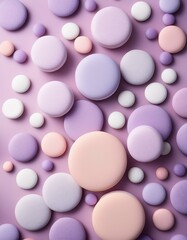 Wall Mural - Pastel purple and pink spheres