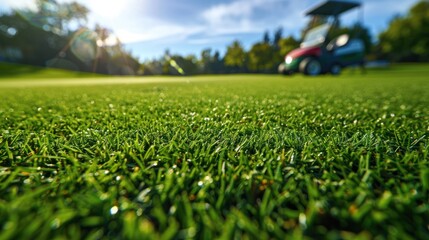 Sticker - Close-Up of a Lush Golf Course