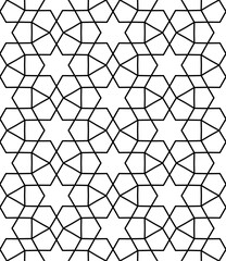 Poster - Islamic background with traditional style arabic. Seamless pattern for card, background, fabric or abstract design. Muslim ornament.